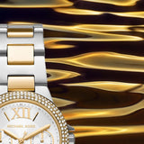 Buy Shop Michael Kors Camille Multifunction Silver Dial Two Tone Steel Strap Watch For Women - MK6982 USA Online
