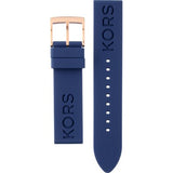 Buy Shop Michael Kors Janelle Three Hand Blue Dial Blue Rubber Strap Watch For Women - MK7140 USA Online