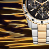 Buy Shop Michael Kors Everest Chronograph Black Dial Two Tone Steel Strap Watch For Women - MK7209 USA Online