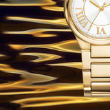 Buy Shop Michael Kors Camille Quartz White Dial Gold Steel Strap Watch For Women - MK7255 USA Online