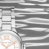 Buy Shop Michael Kors Camille Three Hand Silver Dial Silver Steel Strap Watch For Women - MK7259 USA Online