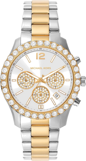 Buy Shop Michael Kors Berkley Chronograph Silver Dial Two Tone Steel Strap Watch For Women - MK7415 USA Online