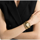 Buy Shop Michael Kors Runway Chronograph Analog Gold Dial Gold Steel Strap Watch for Women - MK7452 USA Online