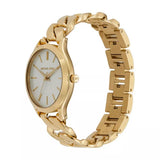 Buy Shop Michael Kors Runway Three-Hand White Dial Gold Steel Strap Watch for Women - MK7472 USA Online