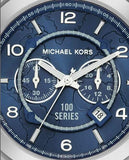Buy Shop Michael Kors Stop Hunger Chronograph Blue Dial Silver Steel Strap Watch for Men - MK8314 USA Online