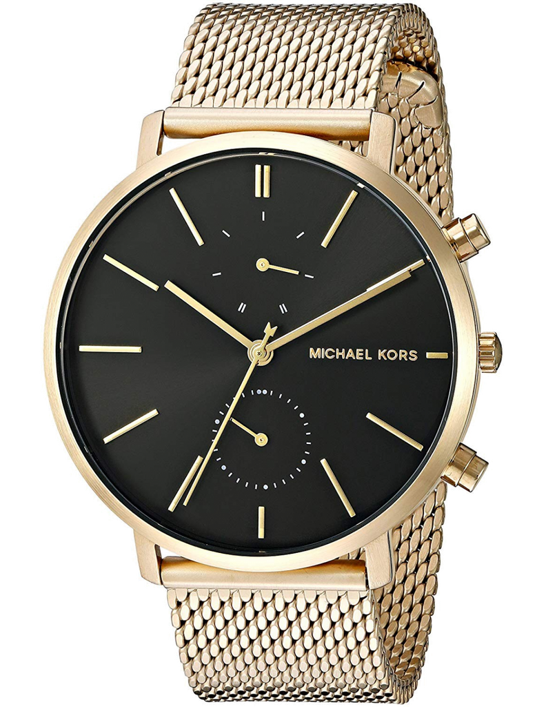 Buy Shop Michael Kors Jaryn Black Dial Gold Steel Strap Watch for Men - MK8503 USA Online