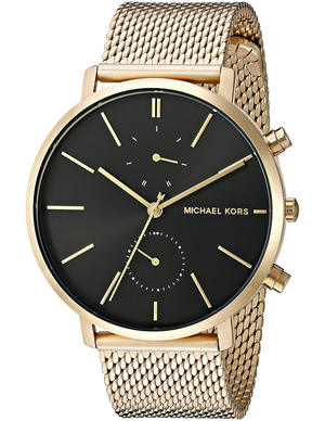 Buy Shop Michael Kors Jaryn Black Dial Gold Steel Strap Watch for Men - MK8503 USA Online