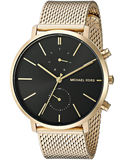 Buy Shop Michael Kors Jaryn Black Dial Gold Steel Strap Watch for Men - MK8503 USA Online
