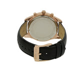 Buy Shop Michael Kors Lexington Chronograph Rose Gold Dial Black Leather Strap Watch For Men - MK8516 USA Online