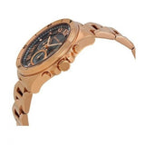 Buy Shop Michael Kors Brecken Chronograph Analog Black Dial Rose Gold Steel Strap Watch For Women - MK8563 USA Online