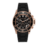 Buy Shop Michael Kors Everest Chronograph Black Dial Black Silicone Strap Watch For Men - MK9055 USA Online