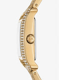 Buy Shop Michael Kors Monroe Pave Crystals White Dial Gold Steel Strap Watch for Women - MKO1034 USA Online