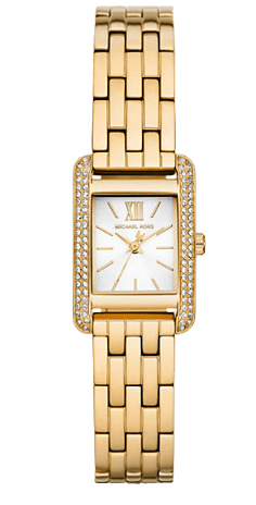 Buy Shop Michael Kors Monroe Pave Crystals White Dial Gold Steel Strap Watch for Women - MKO1034 USA Online