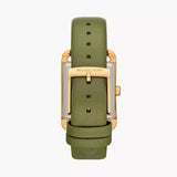 Buy Shop Michael Kors Monroe Three-Hand Silver Dial Green Leather Strap Watch for Women - MKO1028 USA Online