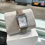 Buy Shop Michael Kors Monroe Three Hand Silver Dial Grey Leather Strap Watch for Women - MKO1030 USA Online