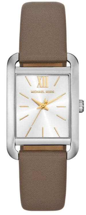 Buy Shop Michael Kors Monroe Three Hand Silver Dial Grey Leather Strap Watch for Women - MKO1030 USA Online