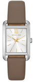 Buy Shop Michael Kors Monroe Three Hand Silver Dial Grey Leather Strap Watch for Women - MKO1030 USA Online