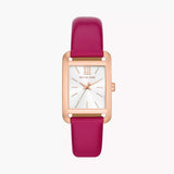 Buy Shop Michael Kors Monroe Three Hand White Dial Pink Leather Strap Watch for Women - MKO1029 USA Online