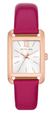 Buy Shop Michael Kors Monroe Three Hand White Dial Pink Leather Strap Watch for Women - MKO1029 USA Online