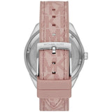 Buy Shop Michael Kors Multifunction Silver Dial Pink Leather Strap Watch For Women - MK7206 USA Online