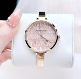 Buy Shop Michael Kors Naia Quartz Rose Gold Dial Rose Gold Steel Strap Watch for Women - MK4679 USA Online