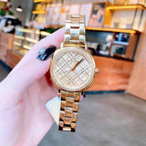 Buy Shop Michael Kors Nia Quartz Gold Dial Gold Steel Strap Watch For Women - MK3989 USA Online