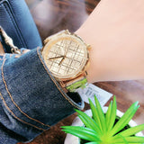 Buy Shop Michael Kors Nia Quartz Gold Dial Gold Steel Strap Watch For Women - MK3989 USA Online