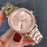 Buy Shop Michael Kors Nia Quartz Rose Gold Dial Rose Gold Steel Strap Watch For Women - MK3990 USA Online