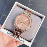 Buy Shop Michael Kors Nia Quartz Rose Gold Dial Rose Gold Steel Strap Watch For Women - MK3990 USA Online