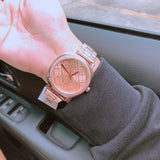 Buy Shop Michael Kors Nia Quartz Rose Gold Dial Rose Gold Steel Strap Watch For Women - MK3990 USA Online