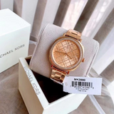Buy Shop Michael Kors Nia Quartz Rose Gold Dial Rose Gold Steel Strap Watch For Women - MK3990 USA Online