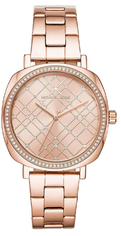 Buy Shop Michael Kors Nia Quartz Rose Gold Dial Rose Gold Steel Strap Watch For Women - MK3990 USA Online