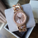 Buy Shop Michael Kors Nini Quartz Crystals Rose Gold Dial Rose Go Watch For Women - MK3236 USA Online