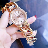 Buy Shop Michael Kors Nini Quartz Crystals Rose Gold Dial Rose Go Watch For Women - MK3236 USA Online