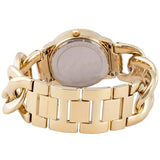 Buy Shop Michael Kors Nini Three Hand Gold Dial Gold Steel Strap Watch For Women - MK3235 USA Online