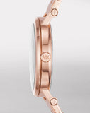 Buy Shop Michael Kors Noire Black Dial Rose Gold Steel Strap Watch for Women - MK3585 USA Online