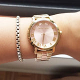Buy Shop Michael Kors Norie Gold Dial Two Tone Steel Strap Watch for Women - MK3586 USA Online