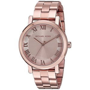 Buy Shop Michael Kors Norie Rose Gold Dial Rose Gold Steel Strap Watch for Women - MK3561 USA Online