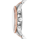 Buy Shop Michael Kors Everest Chronograph White Dial Two Tone Steel Strap Watch For Women - MK7214 USA Online