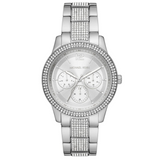 Buy Shop Michael Kors Tibby Chronograph Silver Dial Silver Steel Strap Watch For Women - MK7294 USA Online