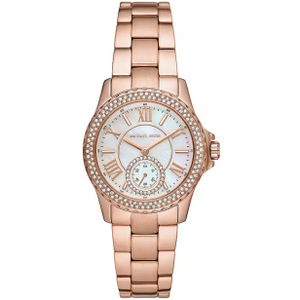 Buy Shop Michael Kors Camille Quartz Mother of Pearl White Dial Rose Gold Steel Strap Watch For Women - MK7364 USA Online