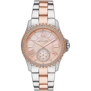 Buy Shop Michael Kors Everest Three Hand Rose Gold Dial Two Tone Steel Strap Watch For Women - MK7402 USA Online