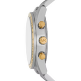 Buy Shop Michael Kors Accelerator Chronograph White Dial Silver Steel Strap Watch For Men - MK9112 USA Online