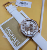 Buy Shop Michael Kors Oversized Sport Quartz White Dial White Rubber Strap Watch For Women - MK6945 USA Online