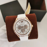 Buy Shop Michael Kors Oversized Sport Quartz White Dial White Rubber Strap Watch For Women - MK6945 USA Online