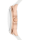 Buy Shop Michael Kors Oversized Sport Quartz White Dial White Rubber Strap Watch For Women - MK6945 USA Online