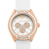 Buy Shop Michael Kors Oversized Sport Quartz White Dial White Rubber Strap Watch For Women - MK6945 USA Online