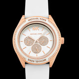 Buy Shop Michael Kors Oversized Sport Quartz White Dial White Rubber Strap Watch For Women - MK6945 USA Online