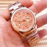 Buy Shop Michael Kors Paris Limited Edition Rose Gold Dial Steel Strap Watch for Women - MK5716 USA Online