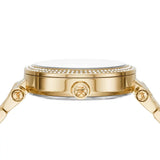 Buy Shop Michael Kors Parker Analog Crystals Gold Dial Gold Steel Strap Watch For Women - MK7283 USA Online